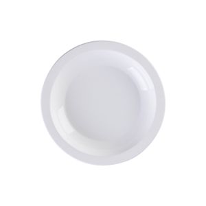 Prato Elegance Fundo Redondo 22cm Branco em Polipropileno Linha Tropical VEM
