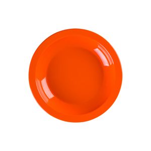 Prato Elegance Fundo Redondo 22cm Laranja em Policarbonato Linha Profissional Cook VEM
