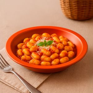 Prato Elegance Fundo Redondo 22cm Laranja em Policarbonato Linha Profissional Cook VEM