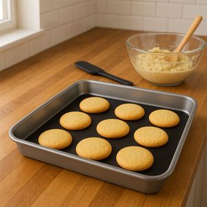Tapete Culinário Quadrado 34x34 Preto em Silicone
