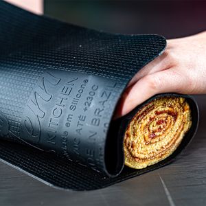 Tapete Culinário Retangular 40x60 Preto em Silicone