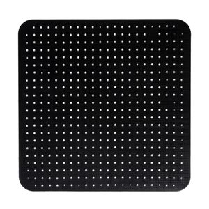 Tapete Culinário Perfurado Quadrado 34x34 Preto em Silicone