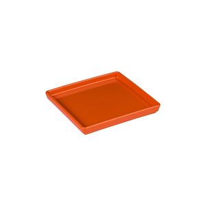 Prato Square Quadrado 13,5x13,5 Laranja em Polipropileno Linha Tropical VEM
