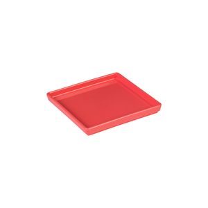 Prato Square Quadrado 13,5x13,5 Coral em Polipropileno Linha Tendência VEM