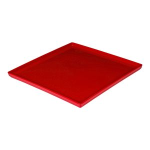Prato Square Quadrado 27x27 Vermelho em Polipropileno Linha Tropical VEM