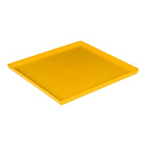 Prato Square Quadrado 27x27 Amarelo em Polipropileno Linha Tropical VEM