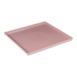 Prato Square Quadrado 27x27 Rosé em Polipropileno Linha Tendência VEM