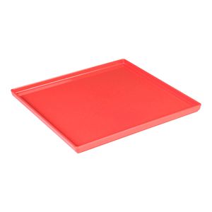 Prato Square Quadrado 27x27 Coral em Polipropileno Linha Tendência VEM