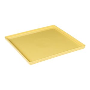 Prato Square Quadrado 27x27 Amarelo Claro em Polipropileno Linha Tendência VEM