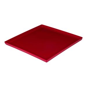 Prato Square Quadrado 27x27 Vermelho em Policarbonato Linha Profissional Cook VEM