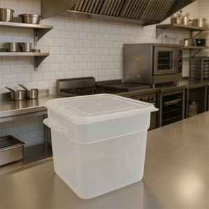 Pote Organizador para Food Service 8 Litros com Medidor em Polipropileno com Tampa de Silicone