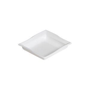 Molheira Shoyu Quadrada 60ml Branca em Polipropileno Linha Tropical VEM
