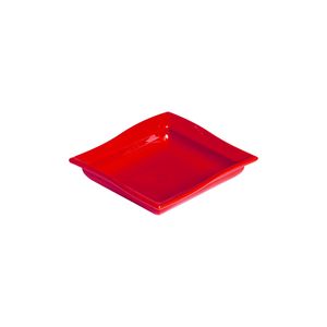 Molheira Shoyu Quadrada 60ml Vermelha em Polipropileno Linha Tropical VEM