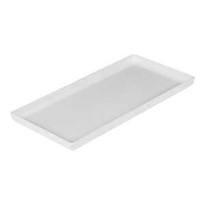 Prato Square Retangular 13,5x27 Branco em Policarbonato Linha Profissional Cook VEM