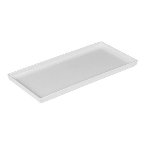 Prato Square Retangular 13,5x27 Branco em Polipropileno Linha Tropical VEM