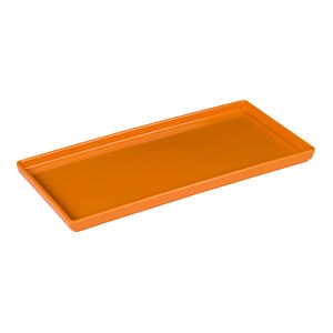 Prato Square Retangular 13,5x27 Laranja em Polipropileno Linha Tropical VEM