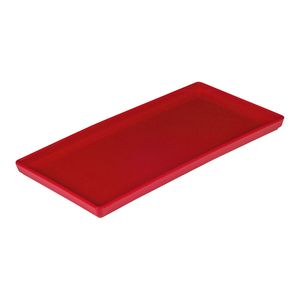 Prato Square Retangular 13,5x27 Vermelho em Polipropileno Linha Tropical VEM