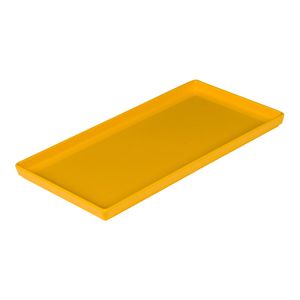 Prato Square Retangular 13,5x27 Amarelo em Polipropileno Linha Tropical VEM
