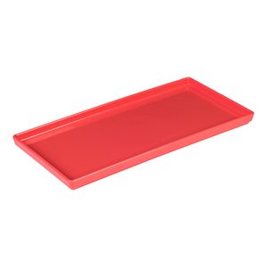 Prato Square Retangular 13,5x27 Coral em Polipropileno Linha Tendência VEM