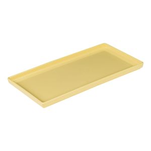 Prato Square Retangular 13,5x27 Amarelo Claro em Polipropileno Linha Tendência VEM