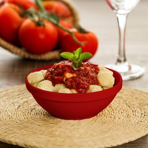 Sopeira Cheff Redonda 350ml Vermelha em Policarbonato Linha Profissional Cook VEM