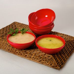 Sopeira Cheff Redonda 350ml Vermelha em Polipropileno Linha Tropical VEM