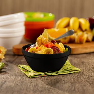 Sopeira Cheff Redonda 250ml Preta em Polipropileno Linha Tropical VEM