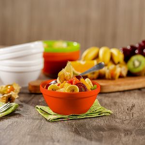 Sopeira Cheff Redonda 250ml Laranja em Policarbonato Linha Profissional Cook VEM