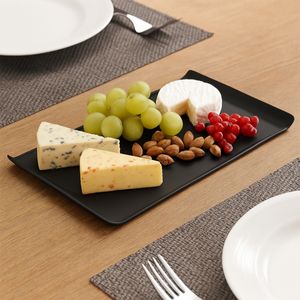 Bandeja Servir Quadrada 30x45 Preta em Polipropileno Linha Tropical VEM