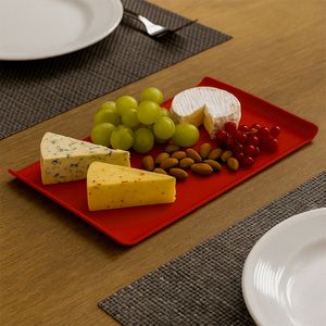 Bandeja Servir Quadrada 30x45 Vermelha em Polipropileno Linha Tropical VEM