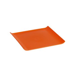 Bandeja Servir Quadrada 30x30 Laranja em Policarbonato Linha Profissional Cook VEM