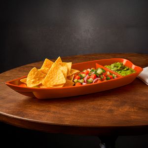 Barca Sushi 3,5L Laranja em Policarbonato Linha Profissional Cook VEM