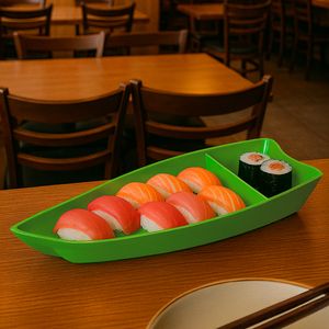 Barca Sushi 3,5L Verde em Polipropileno Linha Tropical VEM
