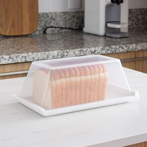 Bandeja Servir Retangular Com Tampa 15x30 Branca em Polipropileno - Linha Tropical VEM