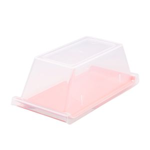 Bandeja Servir Retangular Com Tampa 15x30 Laranja em Polipropileno Linha Tropical Vemplast
