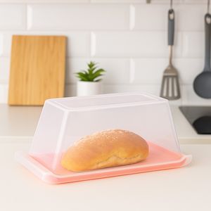 Bandeja Servir Retangular Com Tampa 15x30 Laranja em Polipropileno Linha Tropical Vemplast
