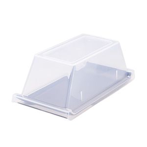 Bandeja Servir Retangular Com Tampa 15x30 Preta em Polipropileno Linha Tropical Vemplast