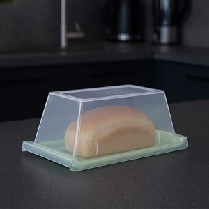 Bandeja Servir Retangular Com Tampa 15x30 Verde em Polipropileno Linha Tropical Vemplast