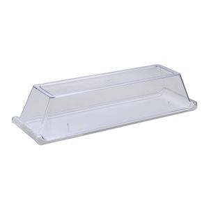 Bandeja Servir Retangular Com Tampa 15x50 Branca em Policarbonato Linha Profissional Cook VEM
