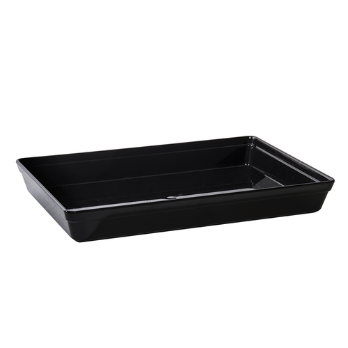 Travessa Stillo Rasa Retangular 4,5L Preta em Policarbonato