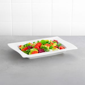 Saladeira Moove Rasa Retangular 1L Branca em Policarbonato