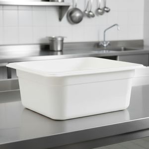 Cuba Gastronorm 1/4 100mm Branca em Polipropileno