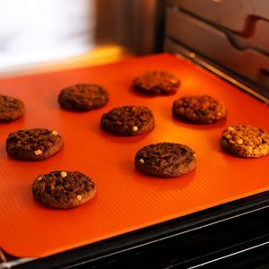 Tapete Culinário Liso Retangular 33x40 Laranja em Silicone