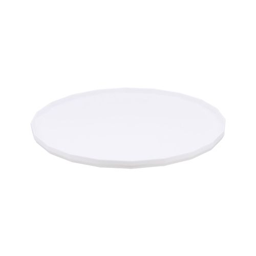 Bandeja Elegance Redonda Aro 30 Branca em Policarbonato