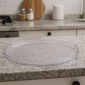 Bandeja Elegance Redonda Aro 30 Natural em Policarbonato