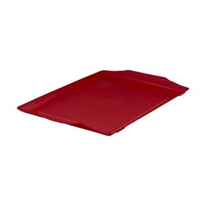Bandeja Square Retangular 23x35 Vermelha em Policarbonato