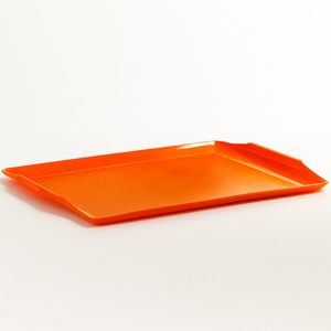 Bandeja Square Retangular 35x50 Laranja em Policarbonato