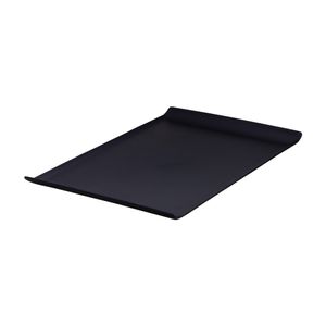 Bandeja Servir Retangular 30x45 Preta em Policarbonato