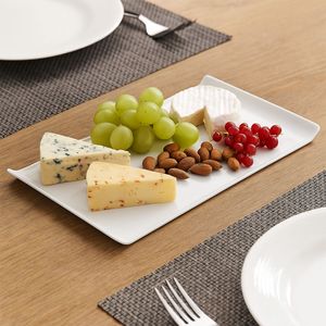 Bandeja Servir Retangular 30x45 Branca em Polipropileno