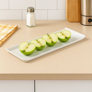 Bandeja Servir Retangular 15x30 Mármore em Policarbonato